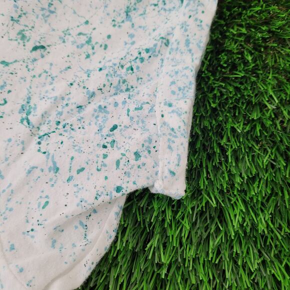 Vintage 90s Paint-Splatter Shirt Womens Large 20x26 - Picture 9 of 9